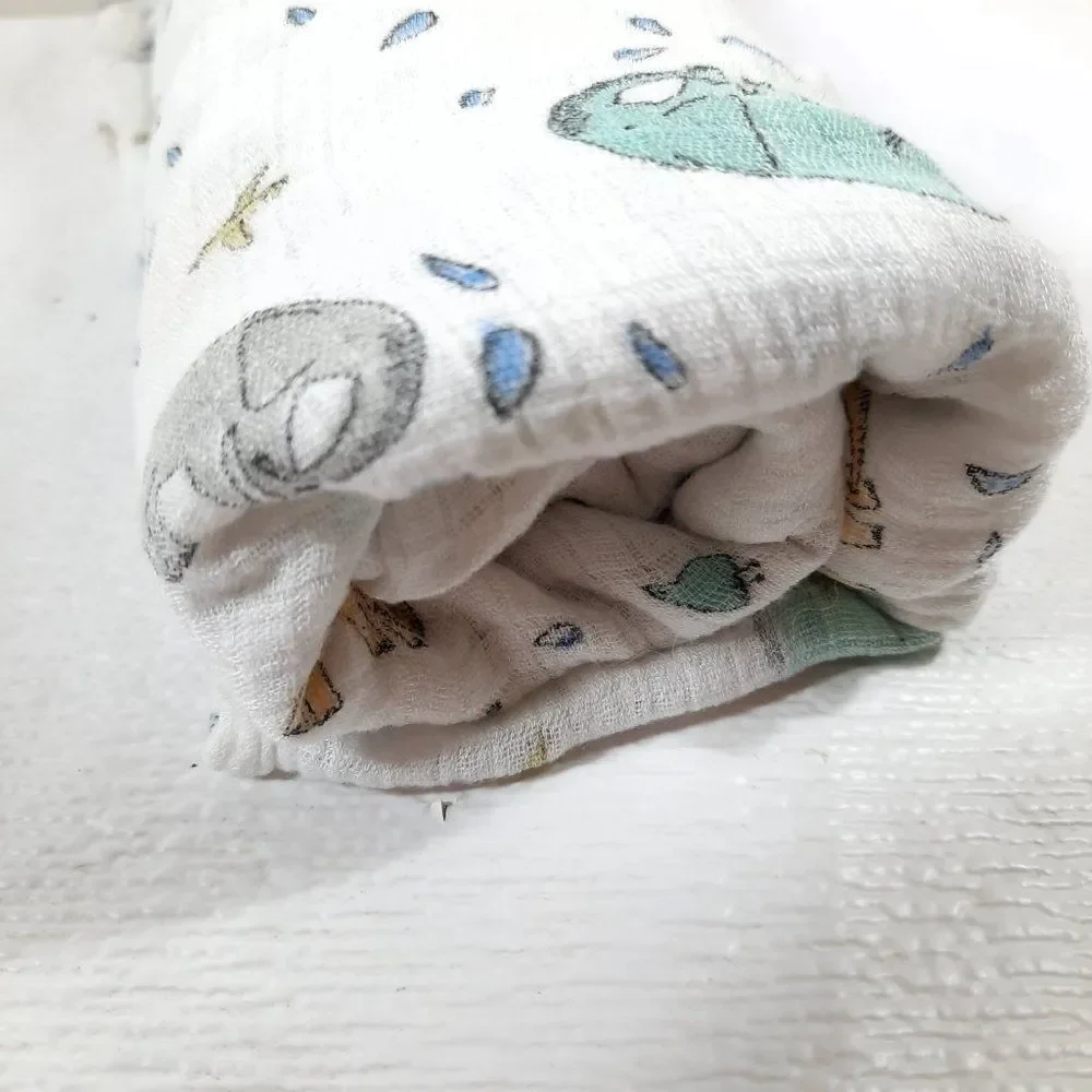Aden + Anais Ellie Elephant Baby Blanket Bird swaddle Bamboo Blue Gray Yellow‎